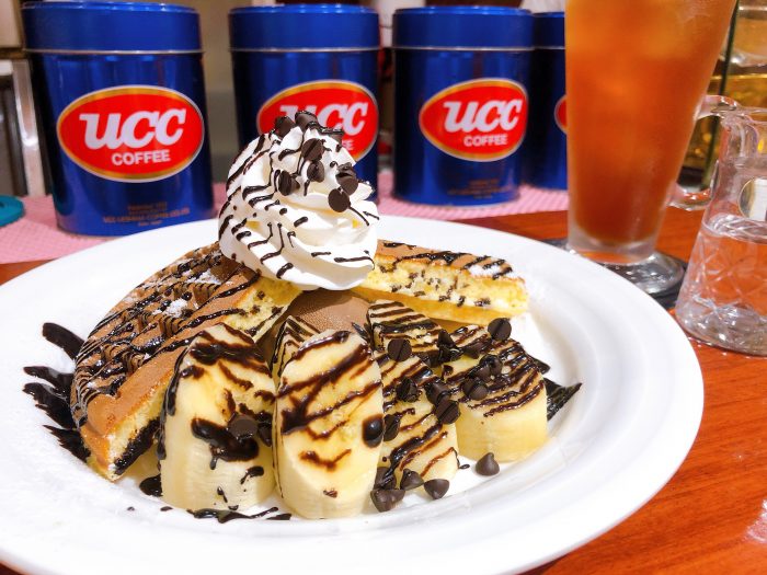 チョコバナナワッフルセット!