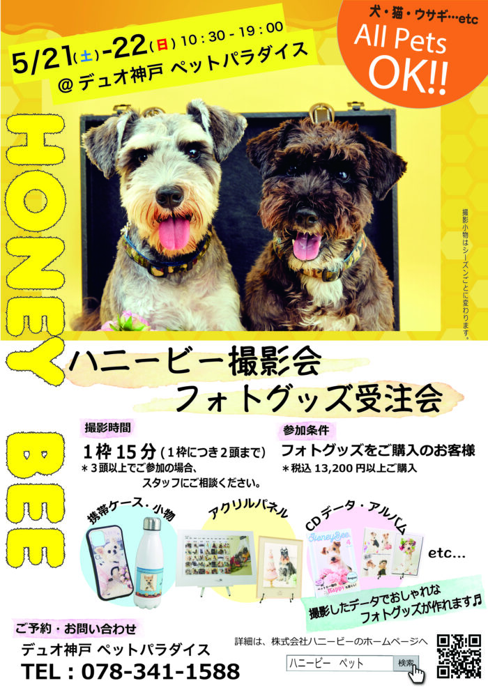 ★ハニービー撮影会&フォトグッズ受注会開催★ご予約受付中!