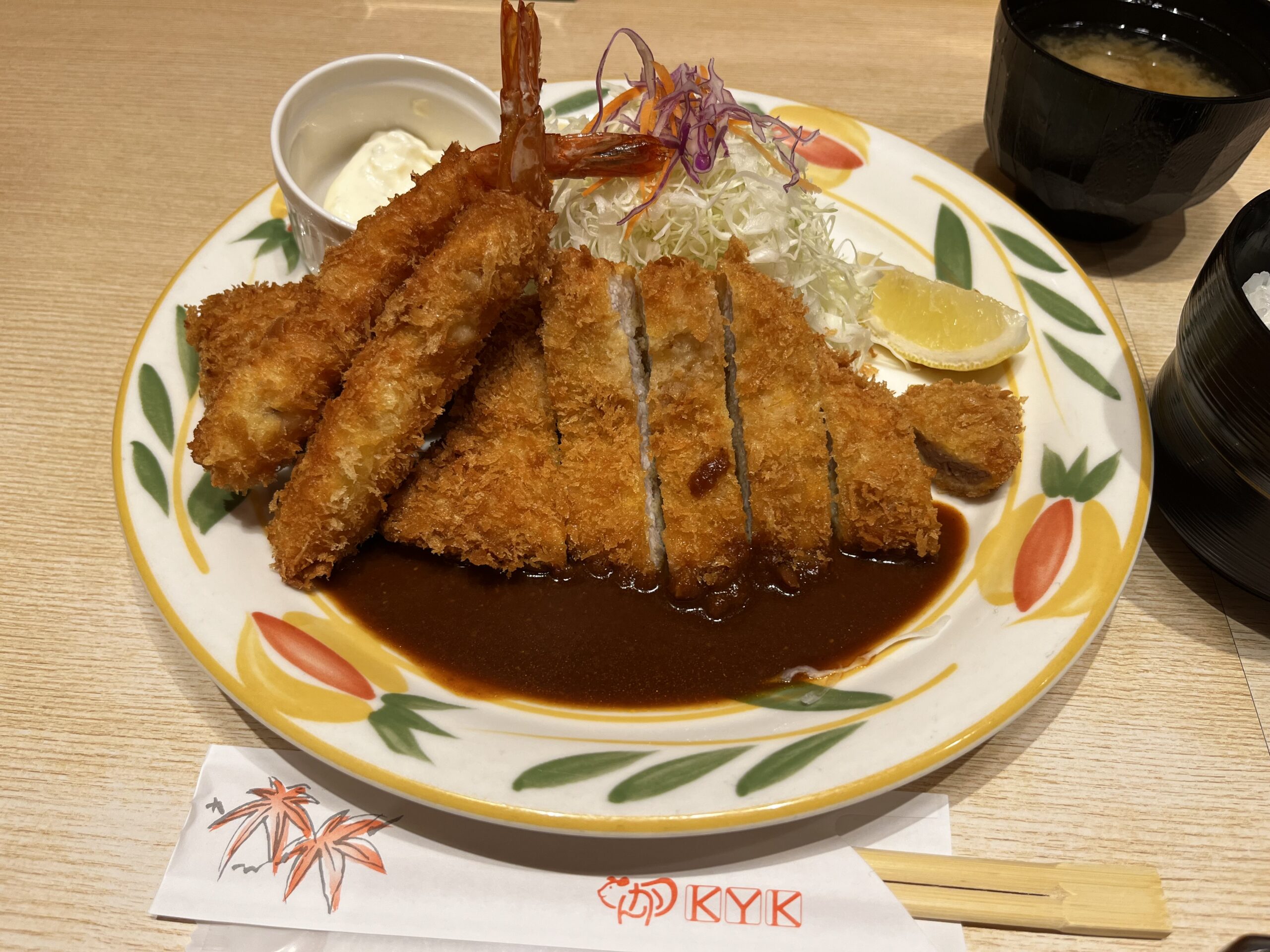 国産ロースとんかつと海老フライ膳（デミグラスソース添え）